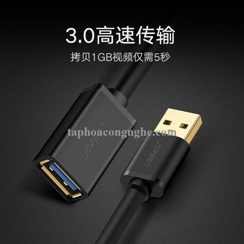 Ugreen 30127 3M màu Đen Cáp tín hiệu nối dài USB 3.0 cao cấp US129 30030127